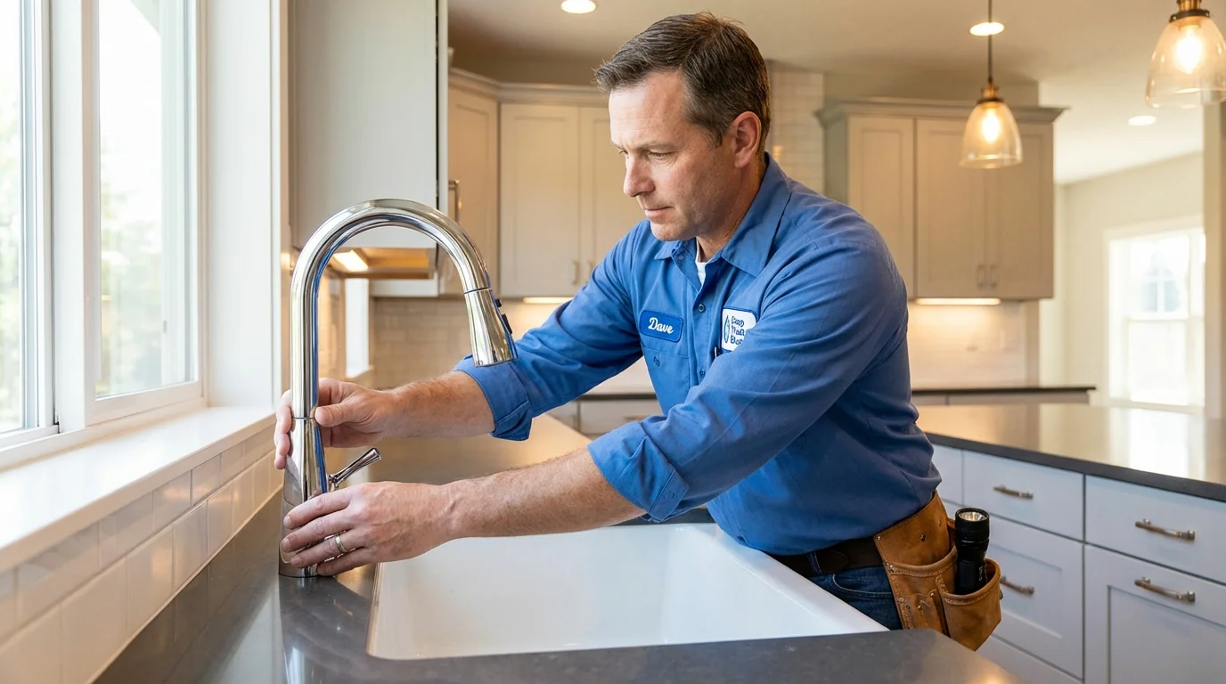 Kitchen faucet installation by Johns Plumbing LLC in Watervliet